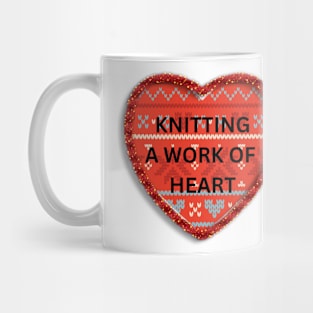Knitting Is in the heart Mug